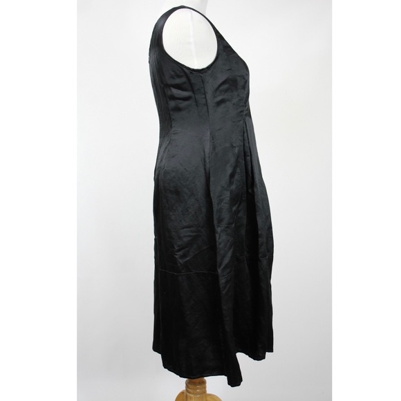 Studio 412 Black Satin Midi Dress Small - Picture 5 of 7